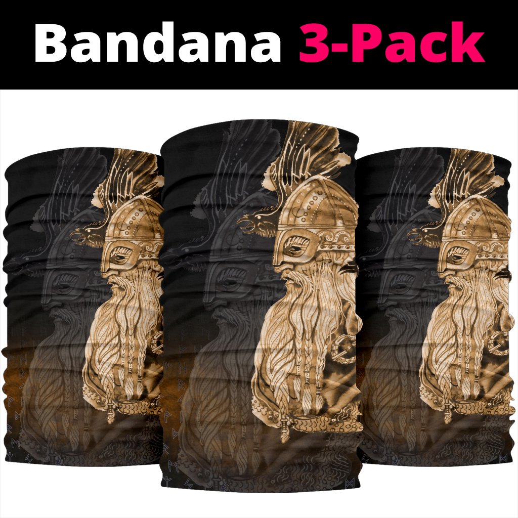 Viking Bandana 3 Pack Odin Raven Viking Gold RLT12