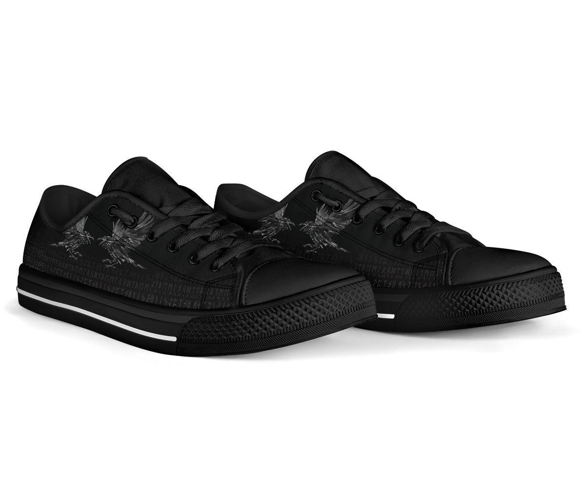 Viking Low Top Shoes Odin Huginn and Muninn Rune RLT12