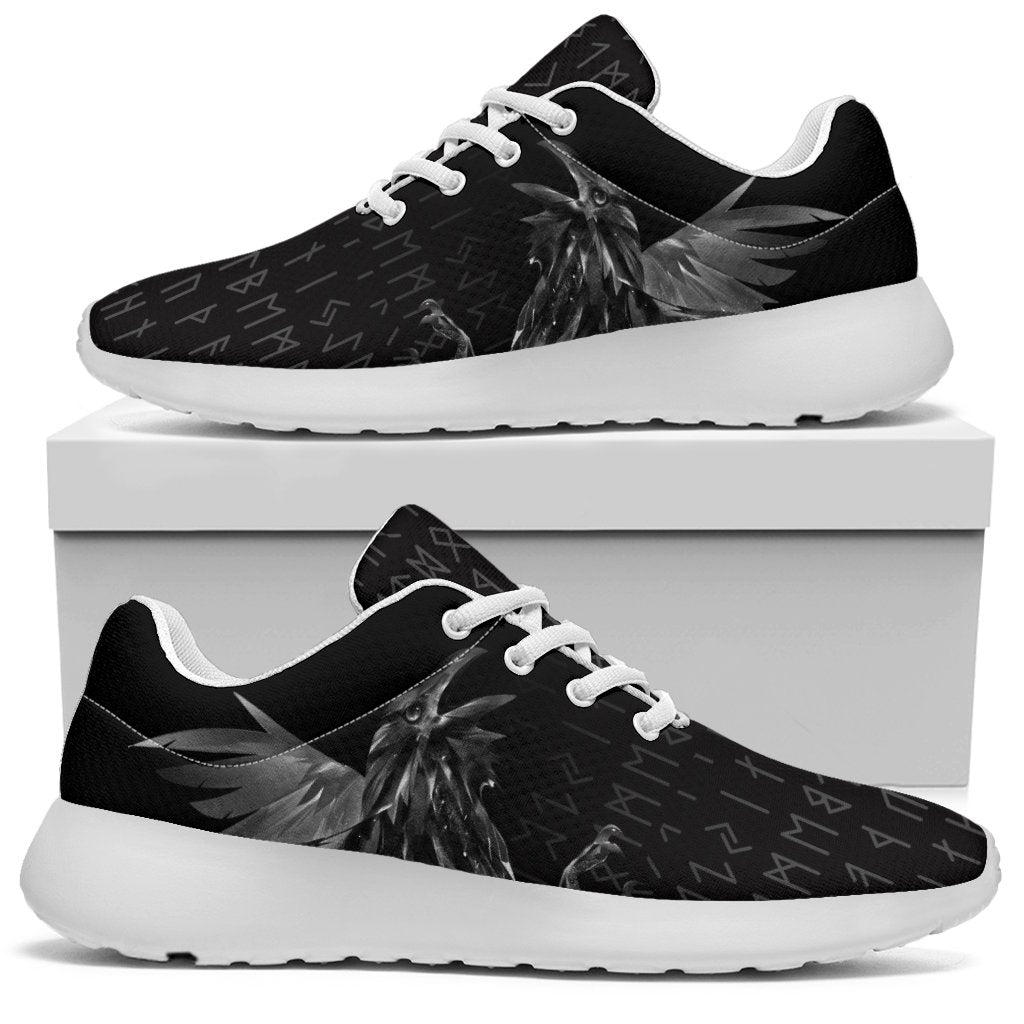 Viking Sporty Sneakers - The Raven Of Odin Rune RLT12
