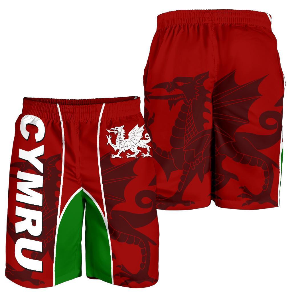 Wales Men Shorts Cymru Red Dragon