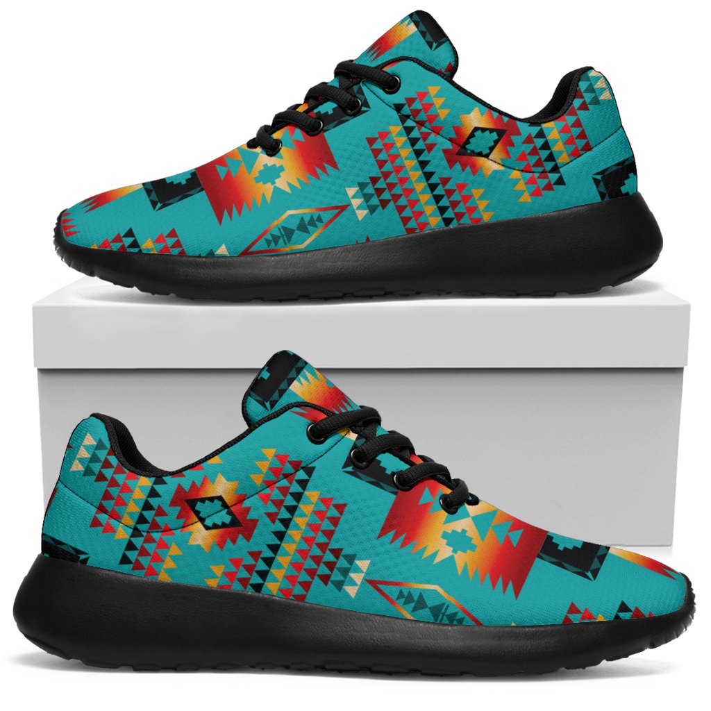 Blue Native Tribes Pattern Native American Sport Sneakers LT10