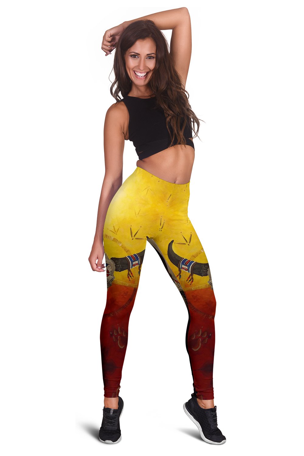 Bison Medicine Wheels Native American Women's Leggings LT10