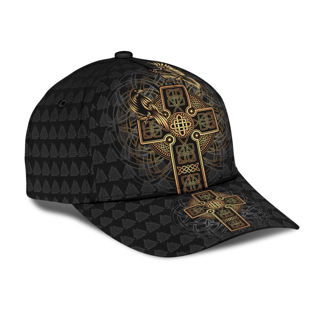 Viking Classic Cap Odin's Celtic Raven Tattoo RLT12