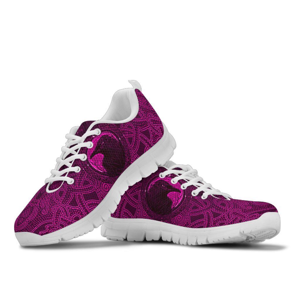 Viking Sneakers, Ethnic Odin Raven Pink RLT12