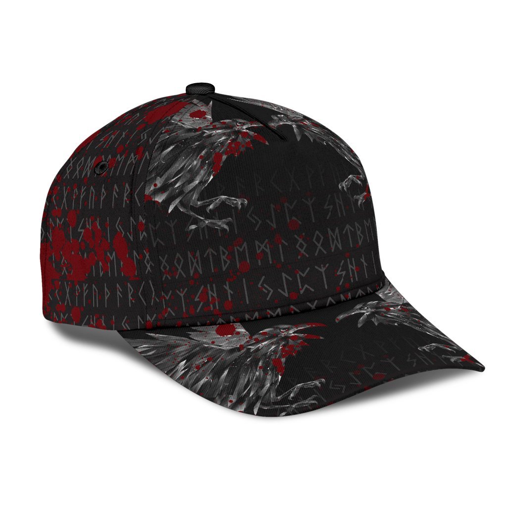Viking Classic Cap Odin Huginn and Muninn Rune Blood RLT12