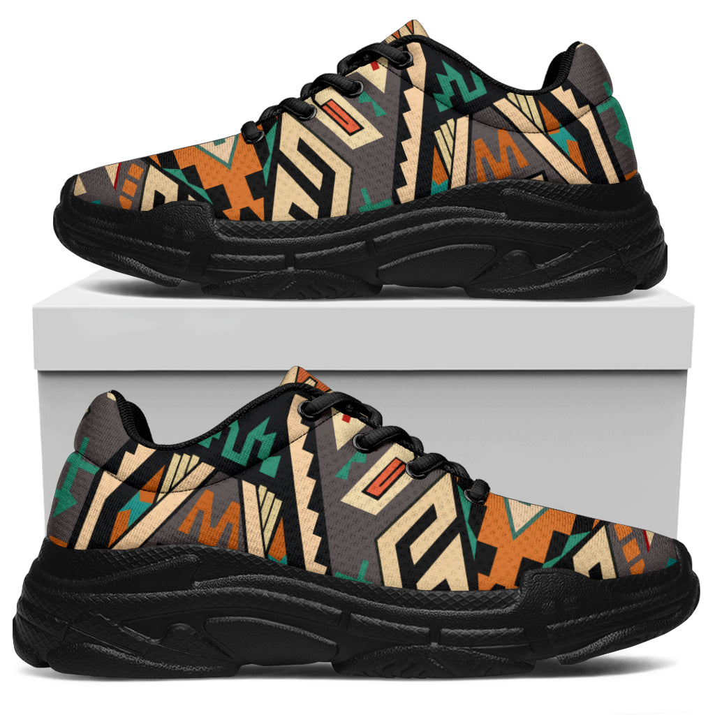 Orange Native Tribes Native American Chunky Sneakers LT10