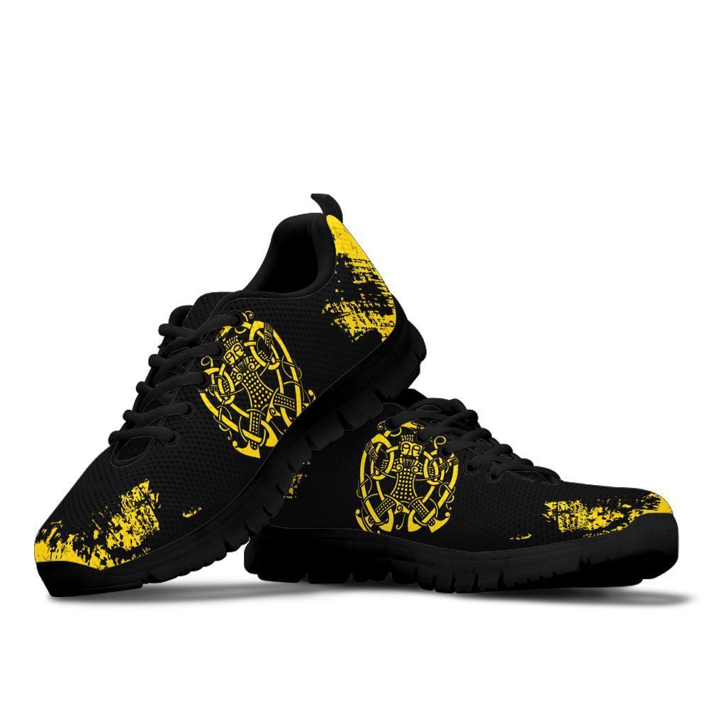 Viking Sneakers, Loki Bound Triskele Rune Gold RLT12