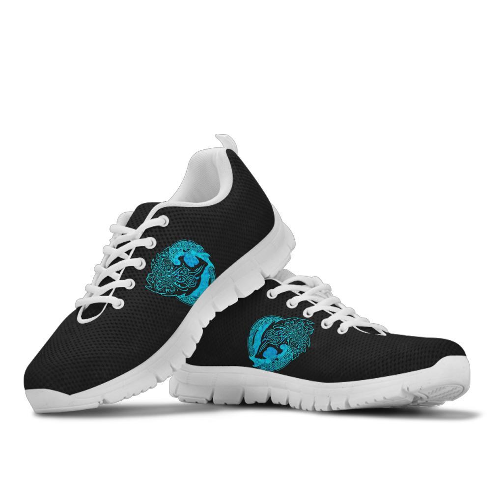 Viking Sneakers - Fenrir Wolf Cyan RLT12