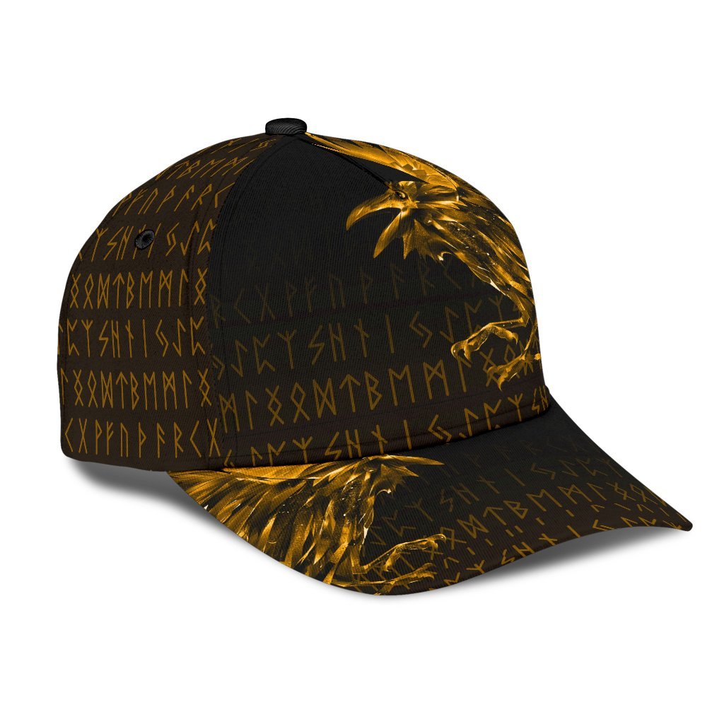 Viking Classic Cap The Raven Of Odin Rune, Gold RLT12