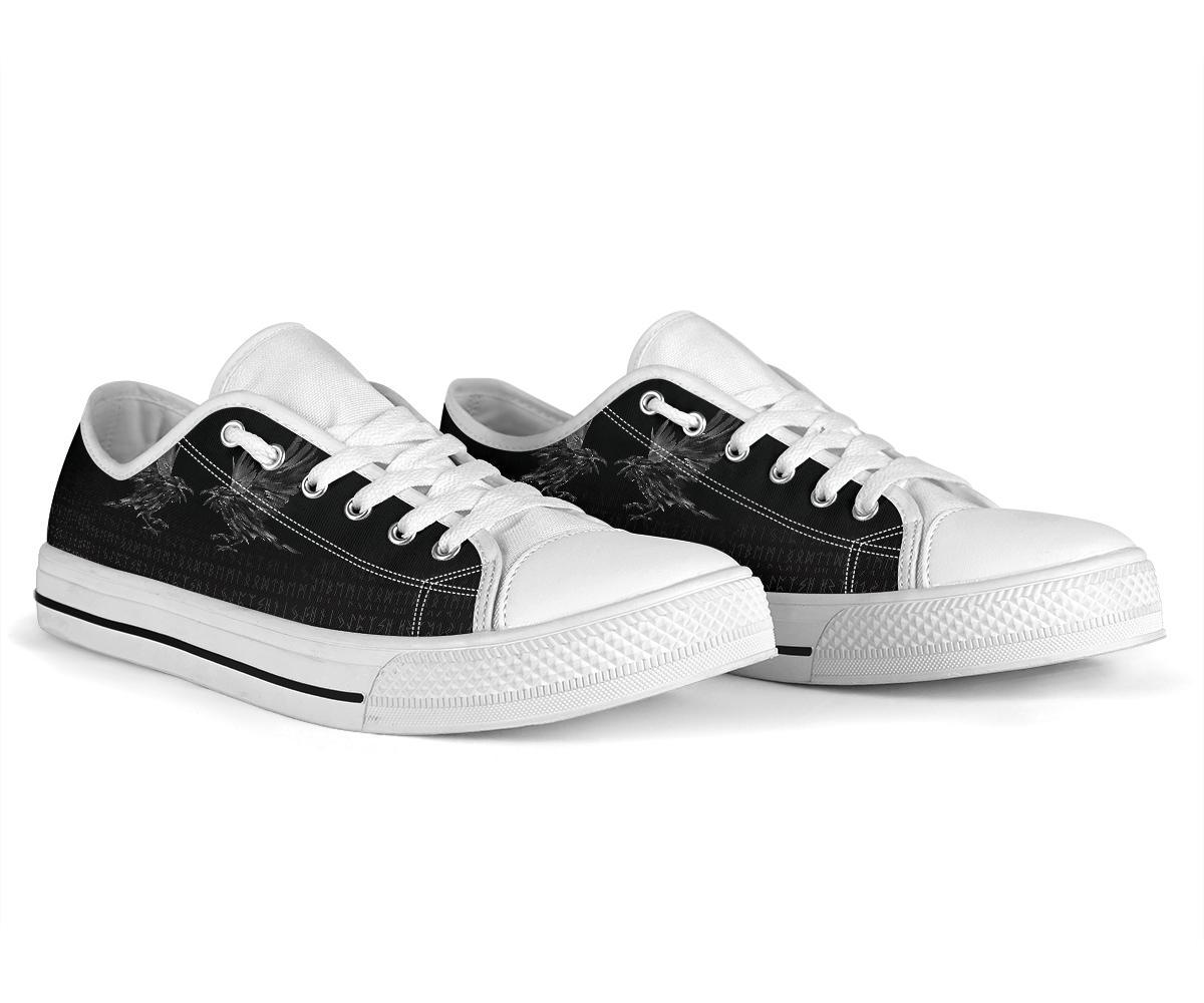 Viking Low Top Shoes Odin Huginn and Muninn Rune RLT12