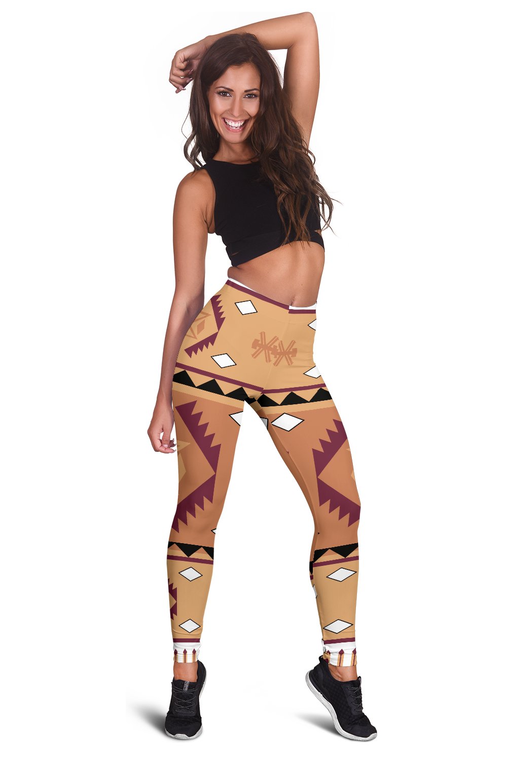 Pink Purple Pattern Native American Women's Leggings LT10