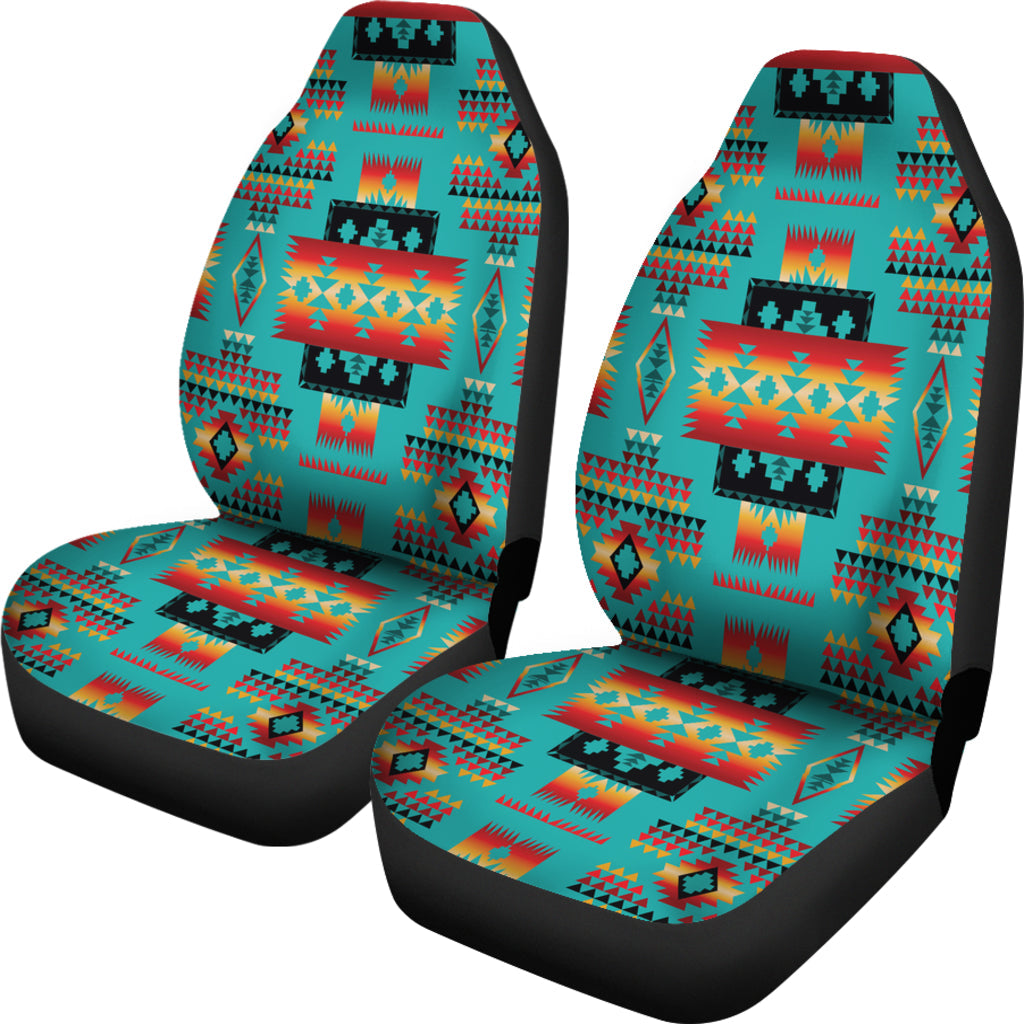 Blue Native Tribes Pattern Native American Car Seat Covers LT10