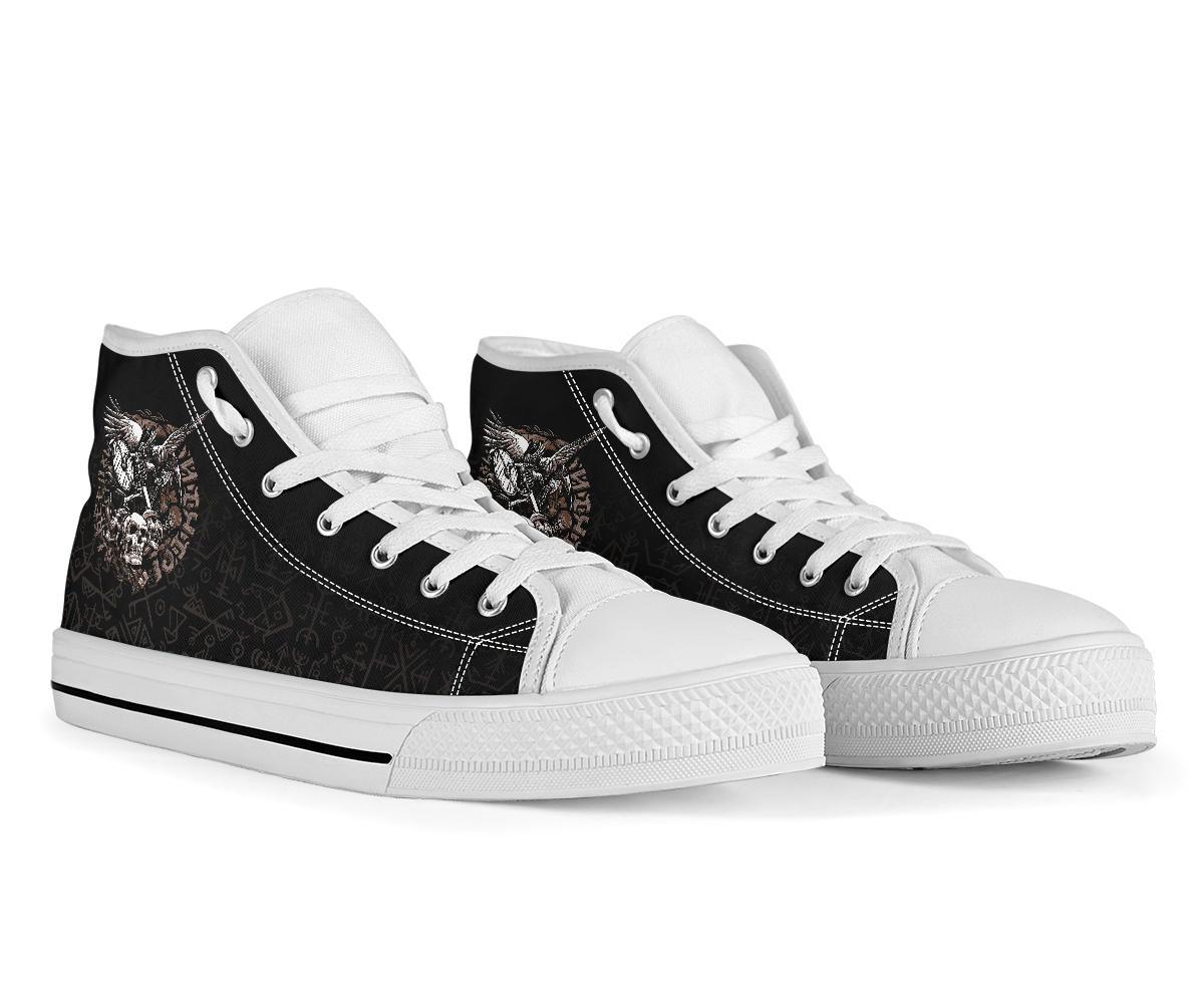 Viking Warrior Tattoo Odin High Top Shoes RLT12