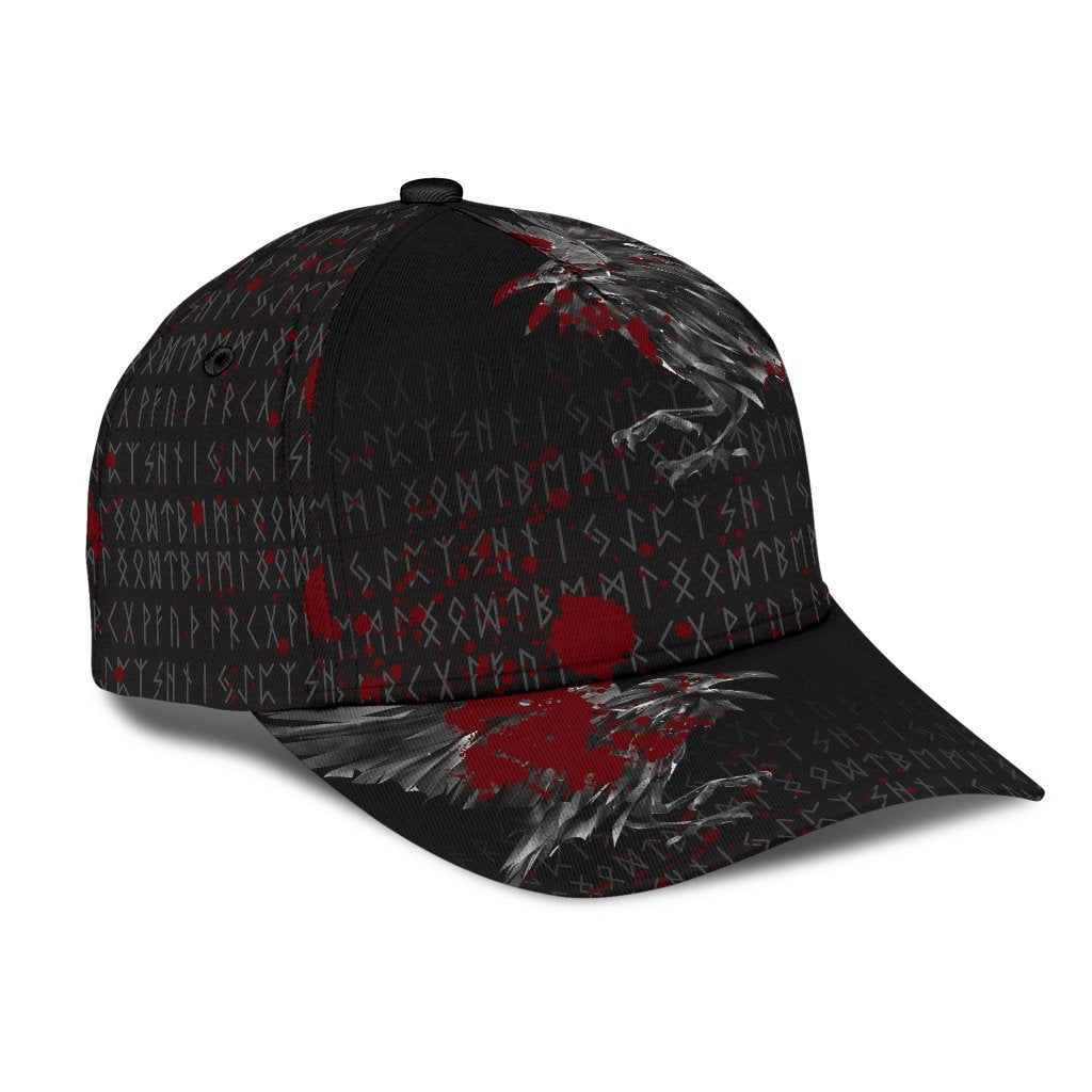 Viking Classic Cap The Raven Of Odin Rune Blood RLT12
