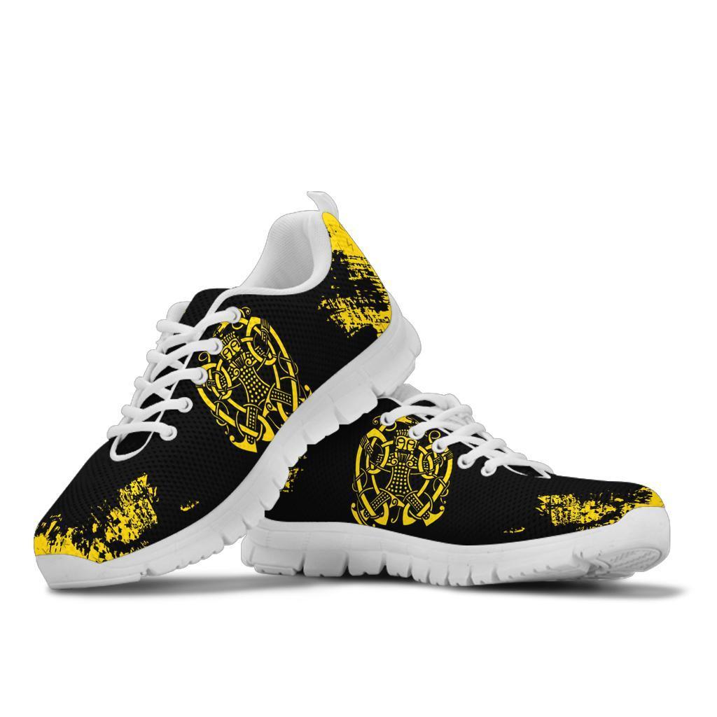 Viking Sneakers, Loki Bound Triskele Rune Gold RLT12