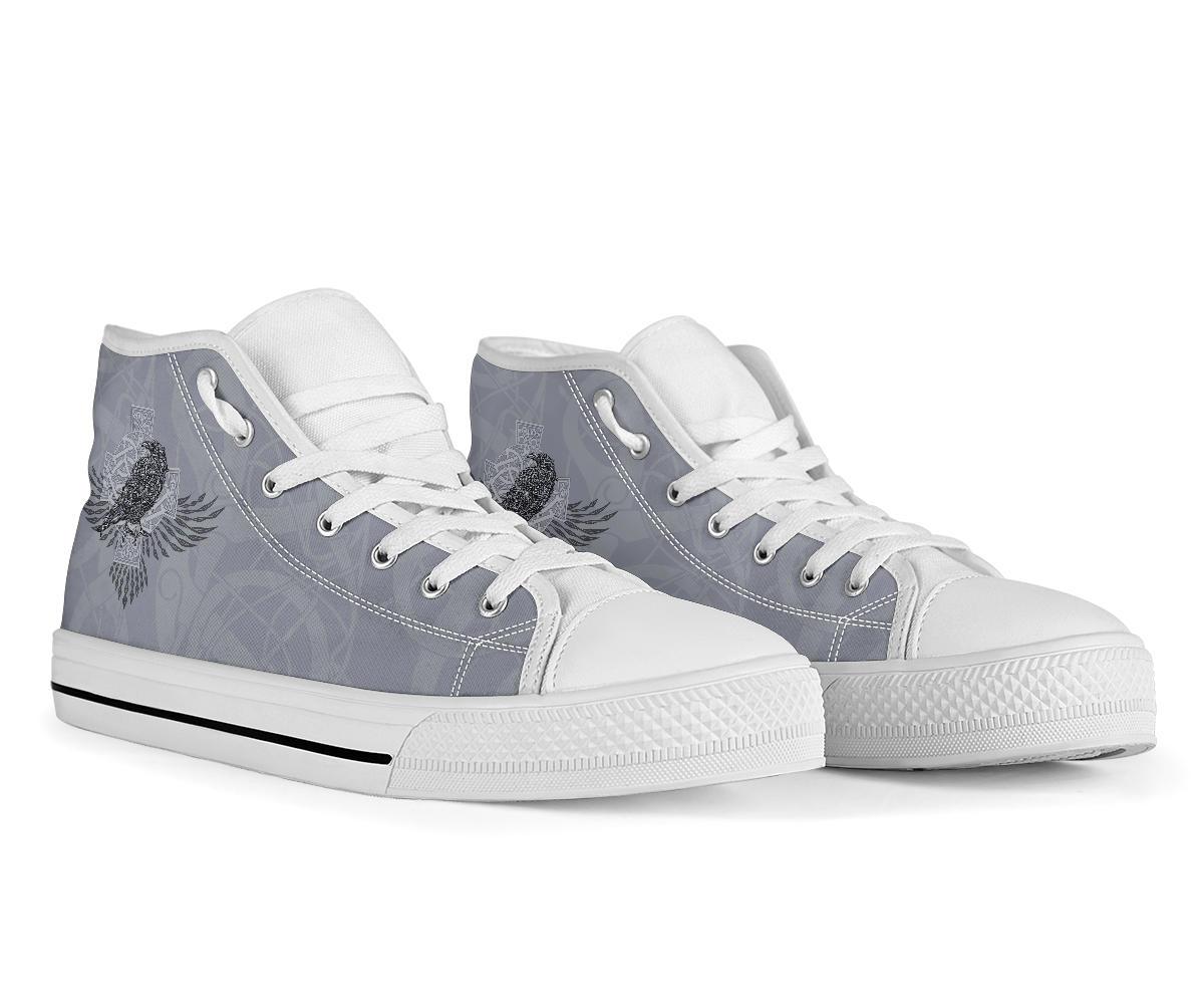 Viking High Top Shoes Odin's Celtic Raven Scandinavian Tattoo RLT12