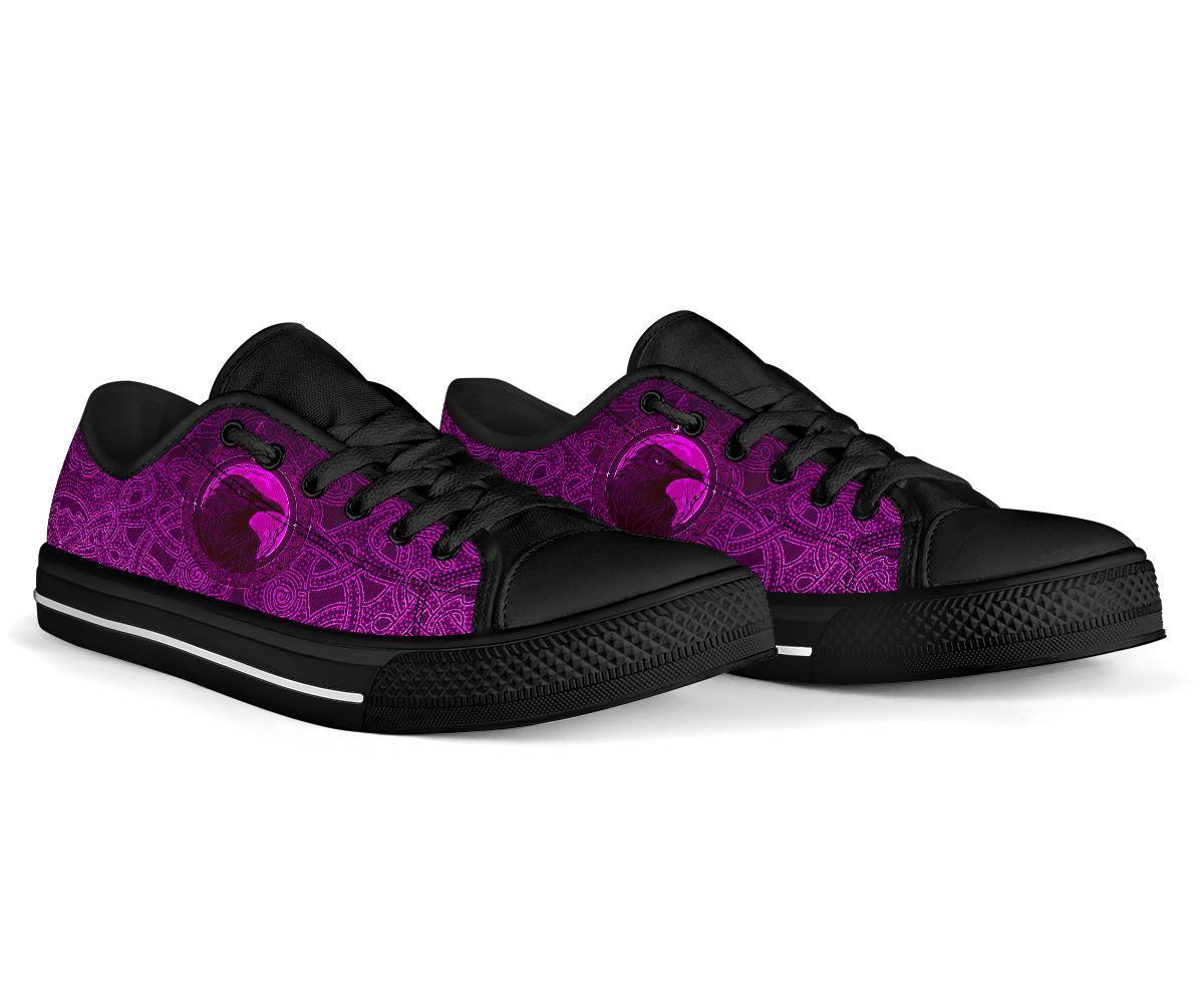 Viking Low Top Shoes, Ethnic Odin Raven Pink RLT12