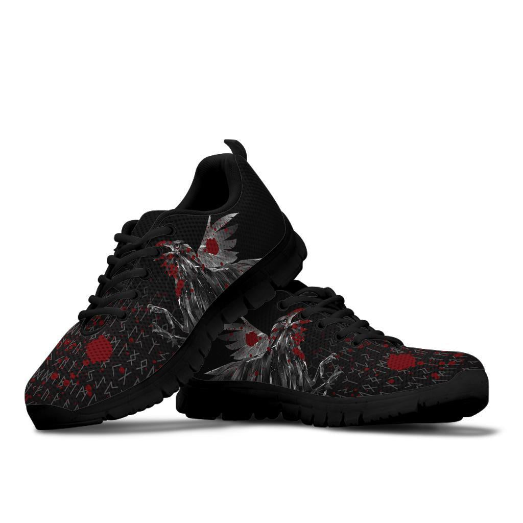 Viking Sneakers - Odin Huginn and Muninn Rune Blood RLT12