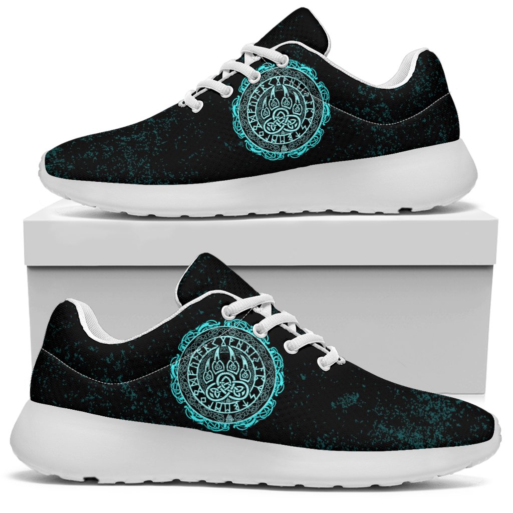 Viking Sport Sneakers - Viking Bear Claws Cyan Tattoo RLT12