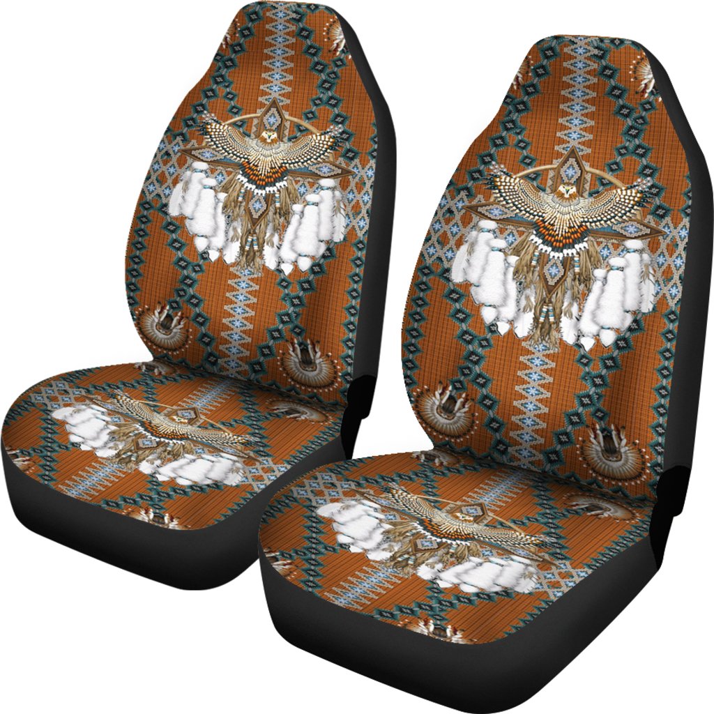 Snow Owl Symbol Native American Pride Car Seat Covers LT10