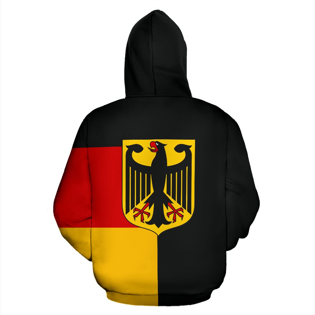 Germany Hoodie Flag Half Coat Of Arms Zip Up