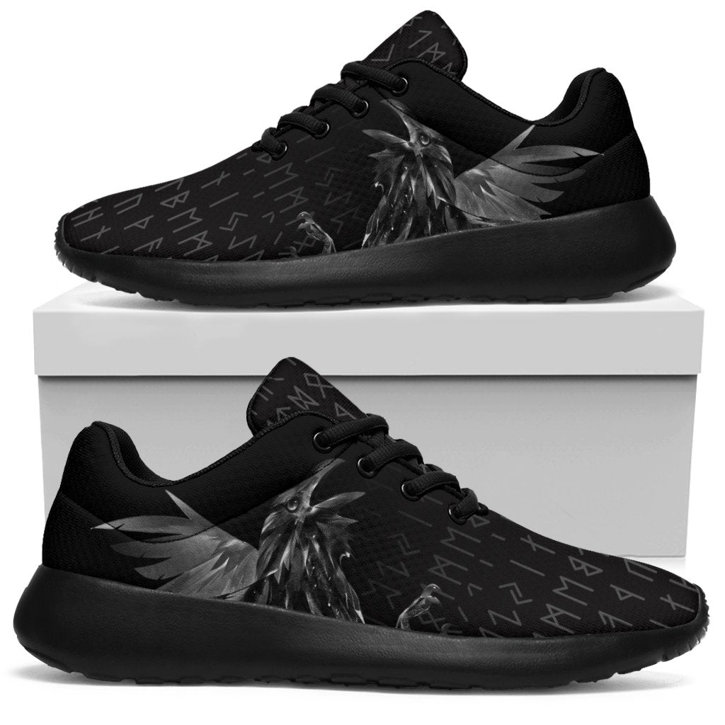 Viking Sporty Sneakers - The Raven Of Odin Rune RLT12