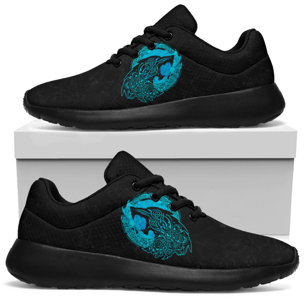Viking Sport Sneakers - Fenrir Wolf Cyan RLT12