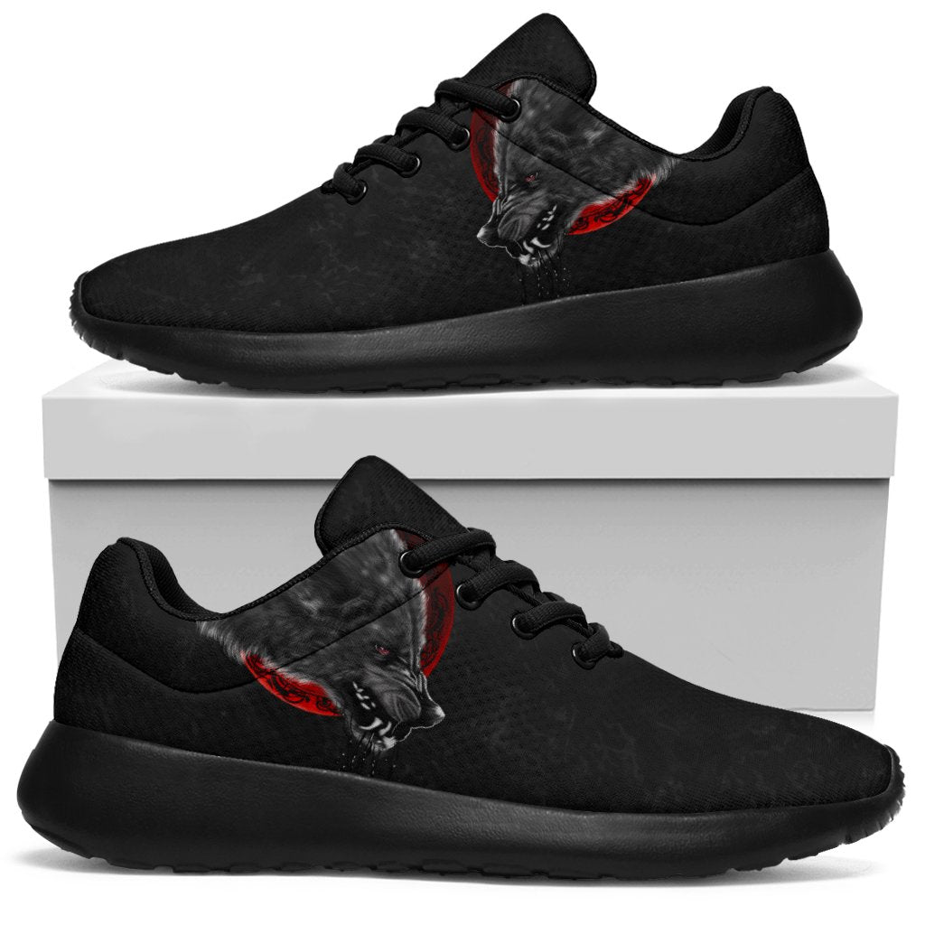Viking Sport Sneakers Wolf and Blood Moon RLT12