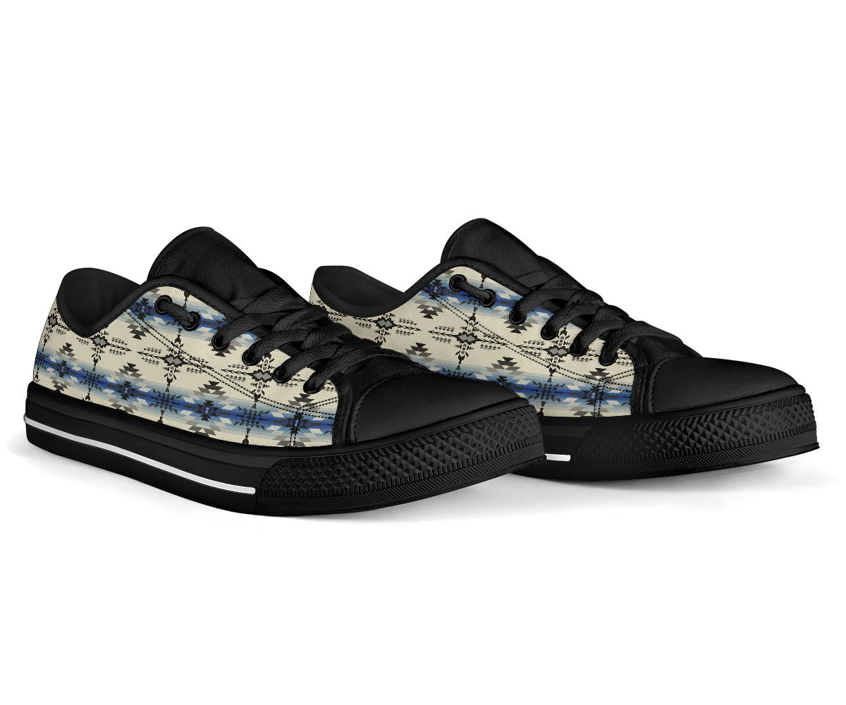 Seamless Geometric Pattern Low Top Canvas Shoes LT10