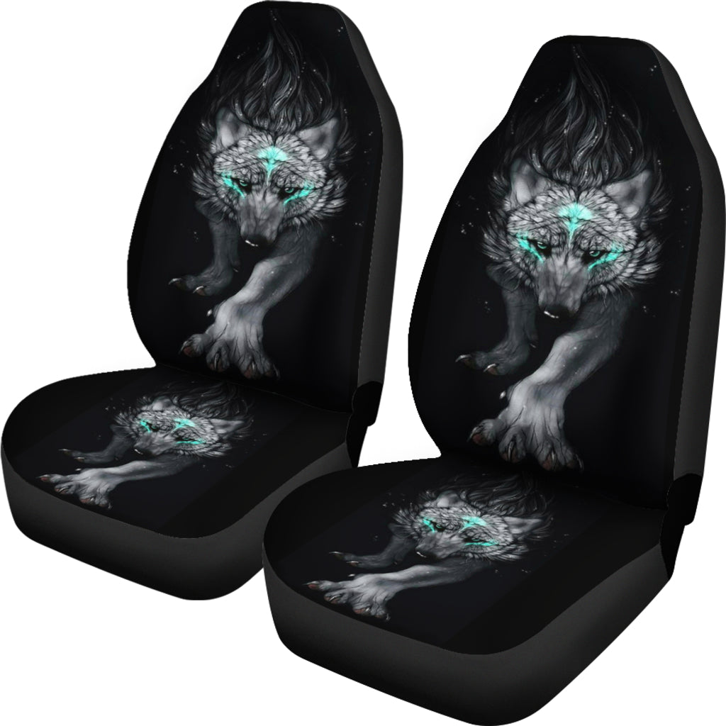 Native American Gray Wolf Native Car Seat Covers