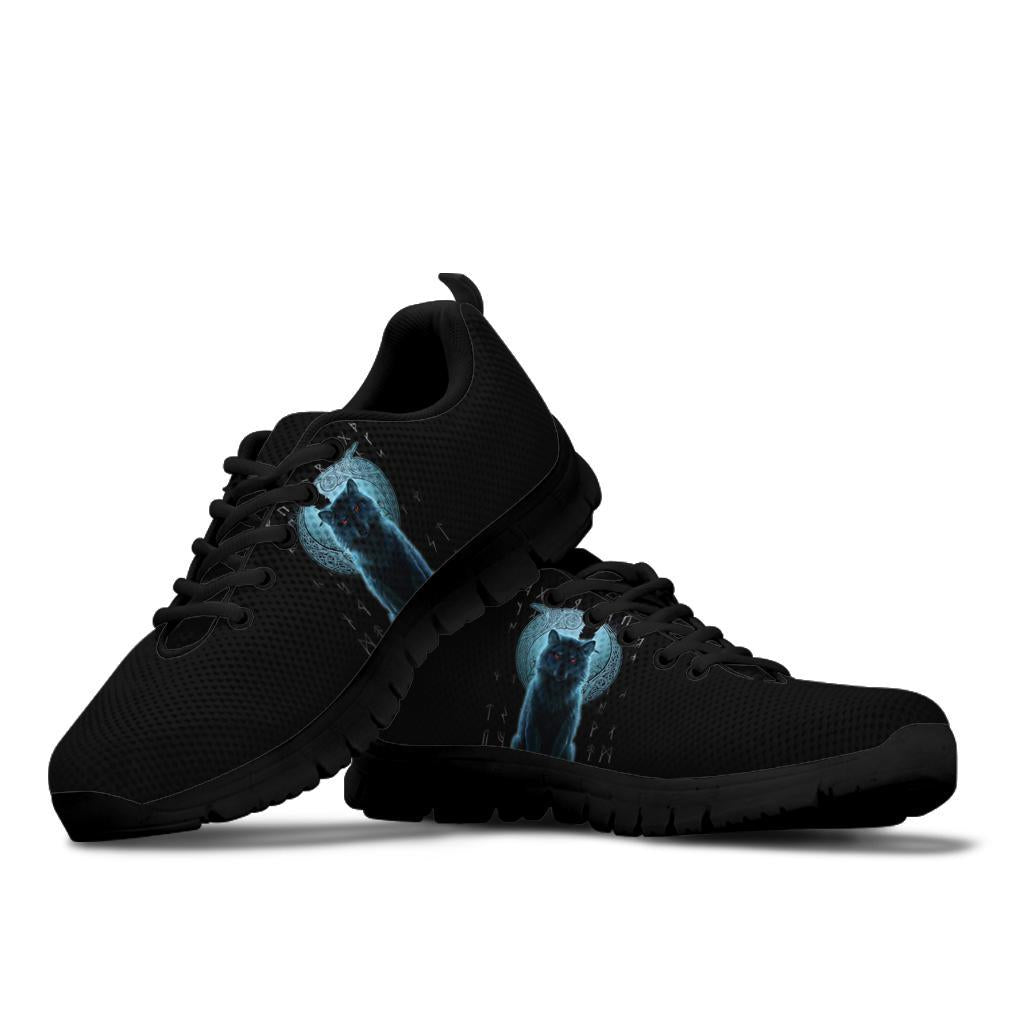 Viking Sneakers, Fenrir Viking Wolf and Moon RLT12
