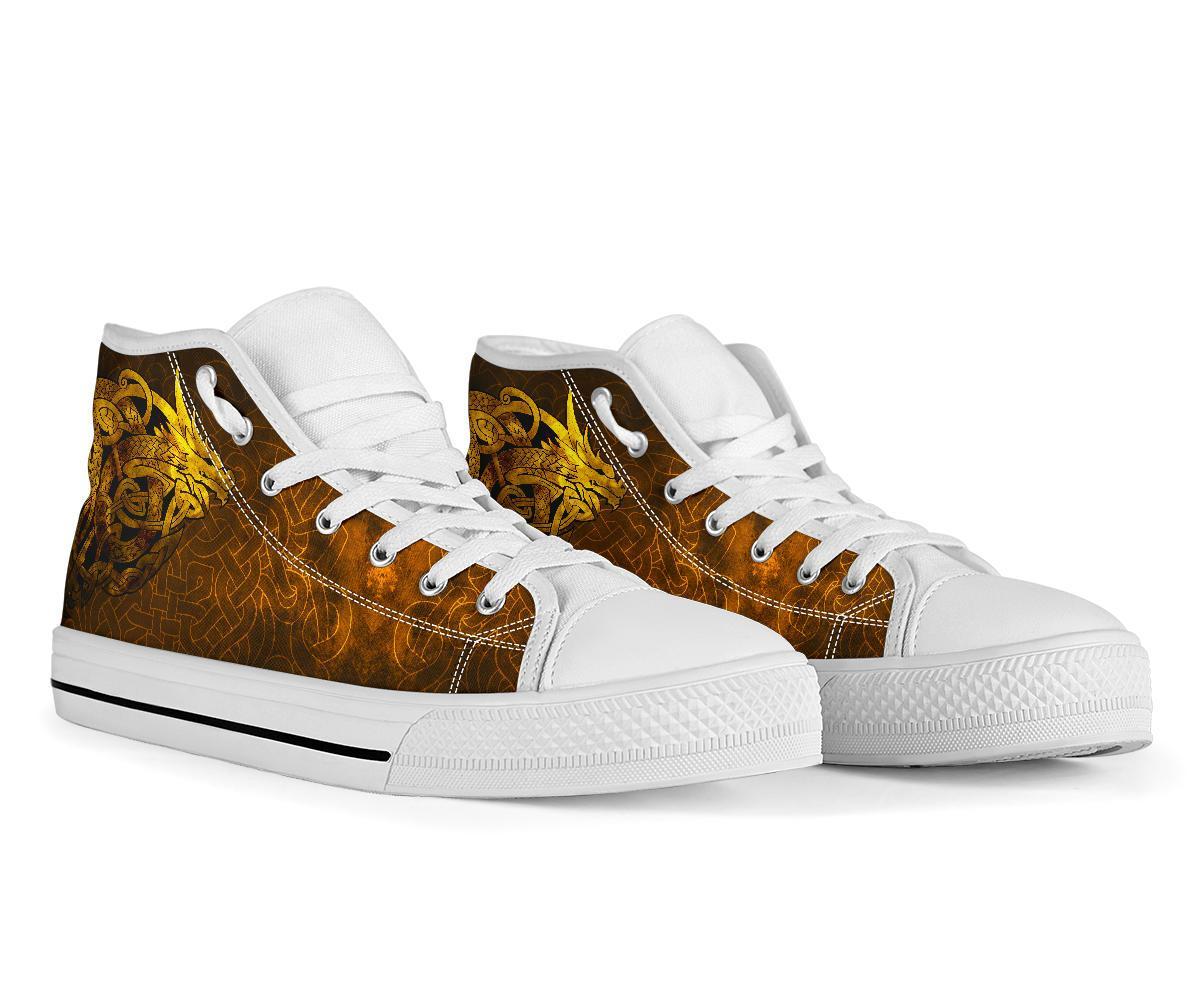 Viking High Top Shoes Celtic Dragon Tattoo RLT12