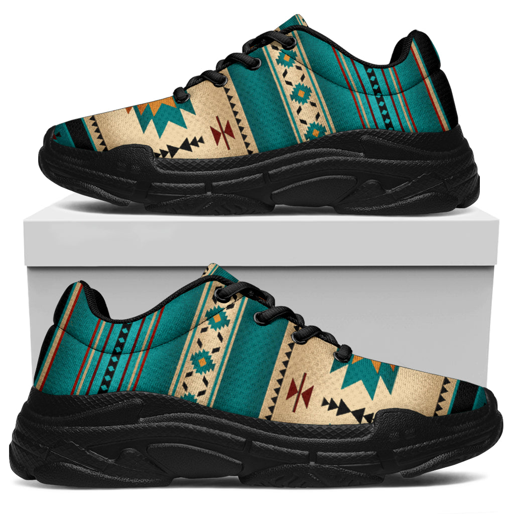 Blue Native American Chunky Sneakers LT10