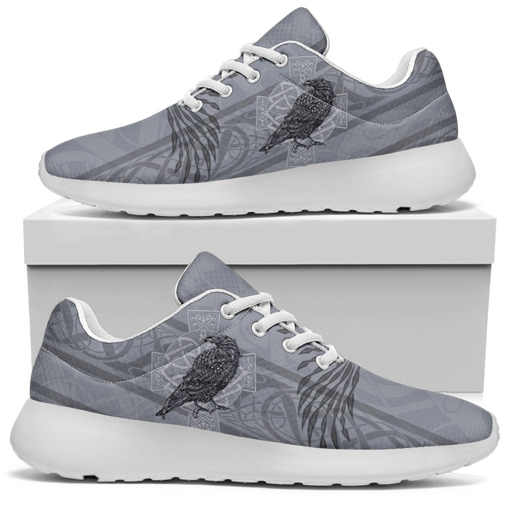 Viking Sport Sneakers - Odin's Celtic Raven - Scandinavian Tattoo RLT12