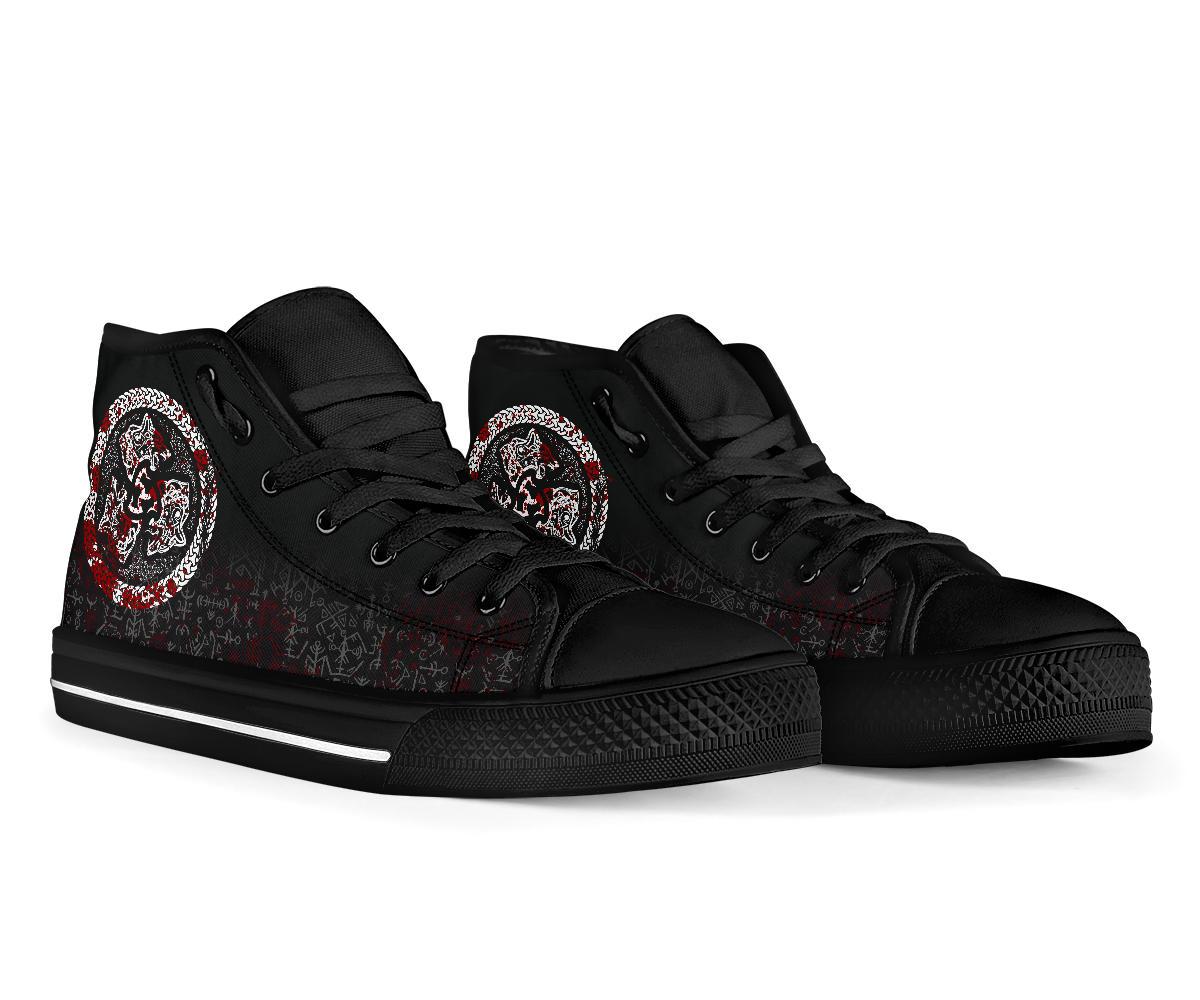 Viking High Top Shoes Fierce Blood Wolf Symbol Of A Viking Nordic RLT12