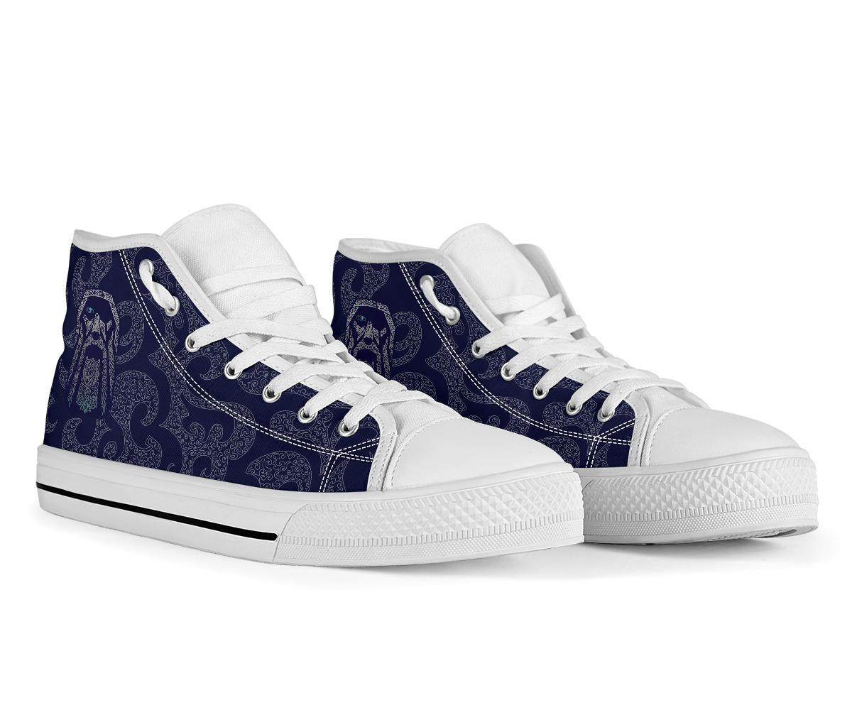 Viking High Top Shoes Odin God Tattoo Collection RLT12