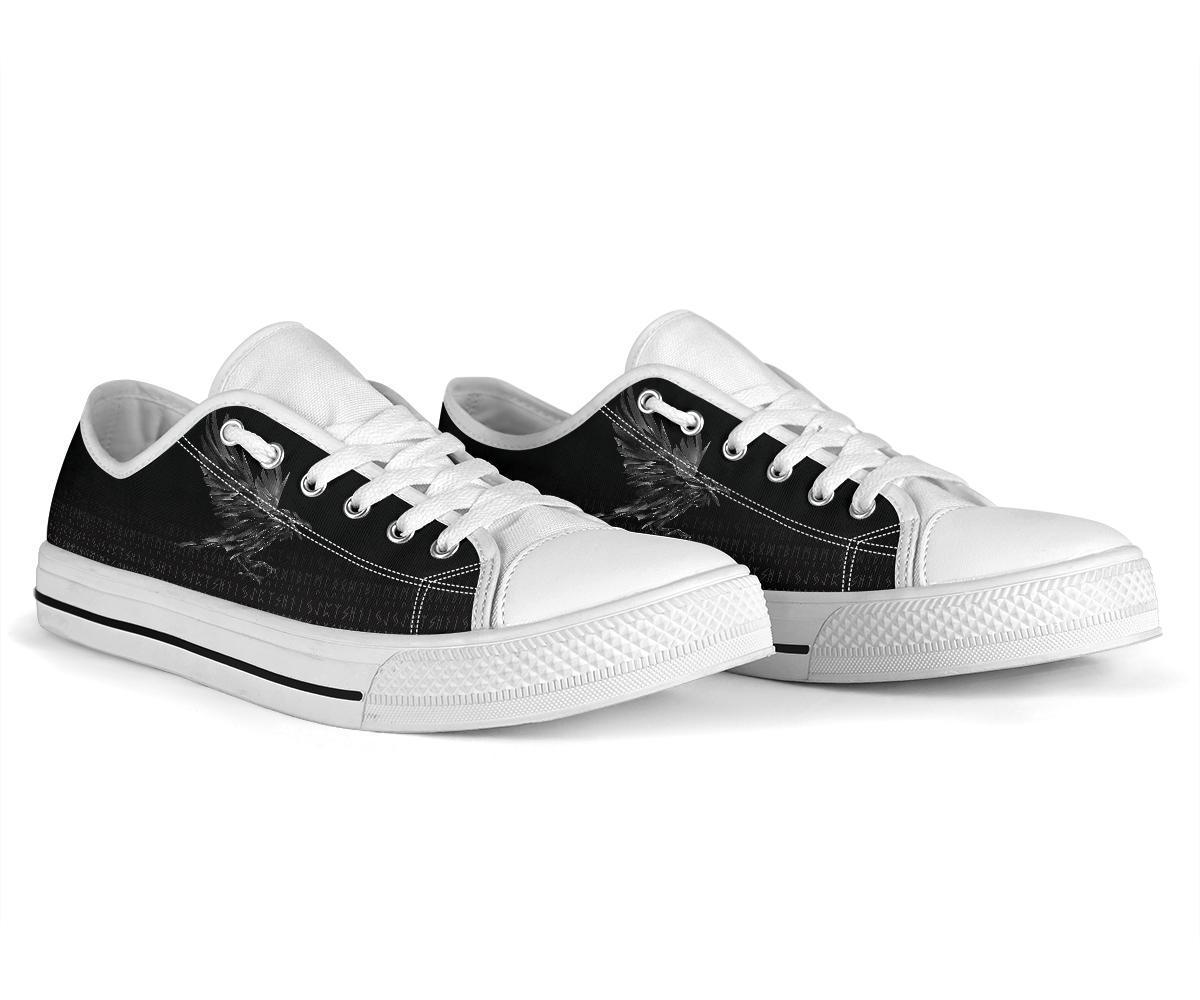 Viking Low Top Shoes The Raven Of Odin Rune RLT12