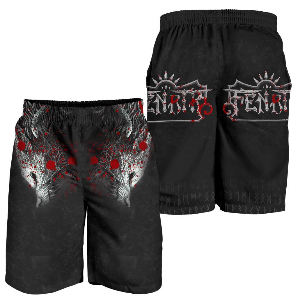 Viking All Over Print Men's Shorts Fenrir Blood RLT12