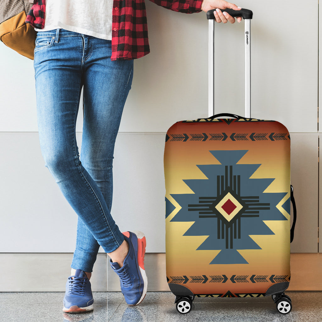 Southwest Blue Symbol Native American Luggage Covers LT10