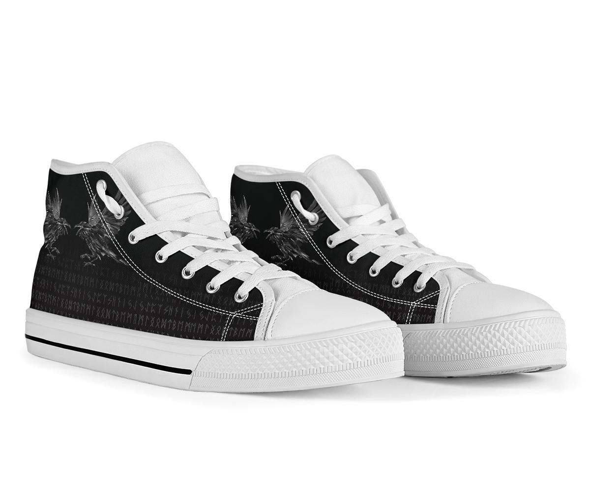Viking High Top Shoes Odin Huginn and Muninn Rune RLT12