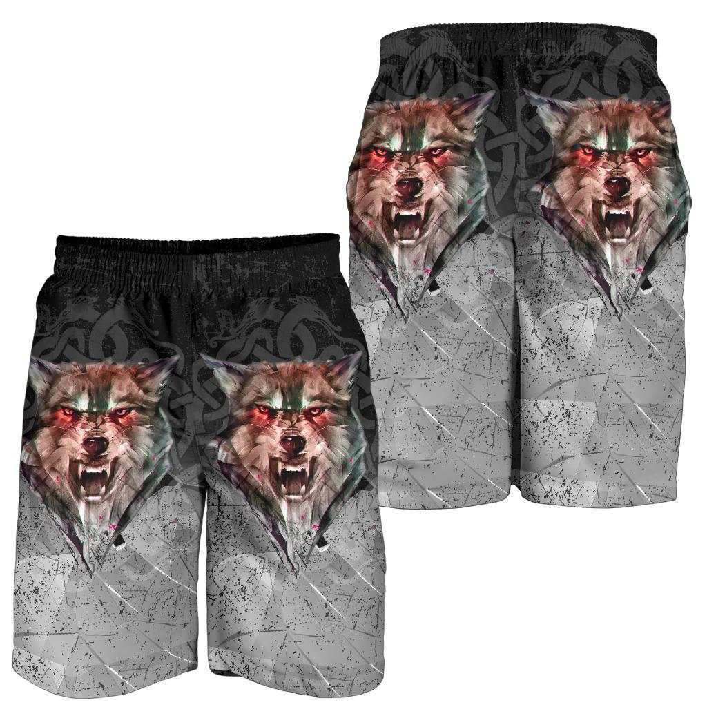 Viking All Over Print Men's Shorts Fenrir Norse Wolf RLT12