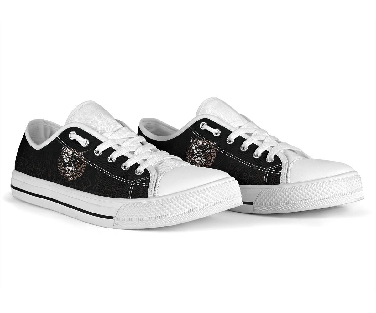 Viking Warrior Tattoo Odin Low Top Shoes RLT12