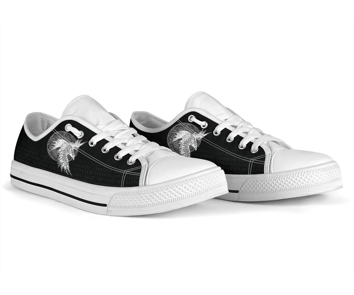 Viking Low Top Shoes Mystical Raven Tattoo Special RLT12
