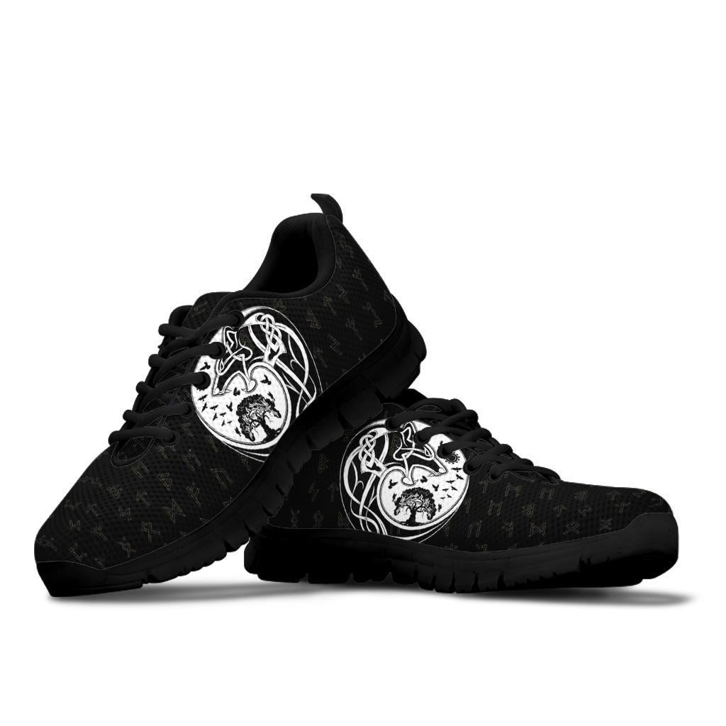 Viking Sneakers, Skoll and Hati Rune Tattoo RLT12
