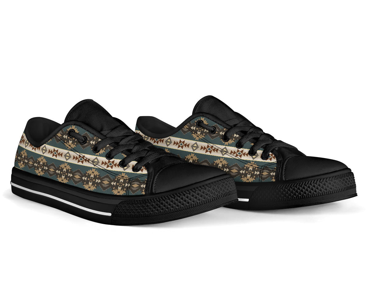 Navajo Geometric Seamless Low Top Canvas Shoes LT10