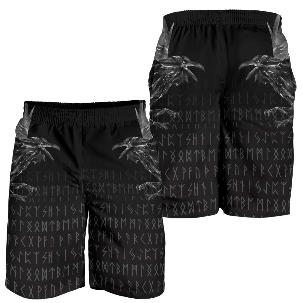 Viking Men's Shorts - The Raven Of Odin Rune RLT12