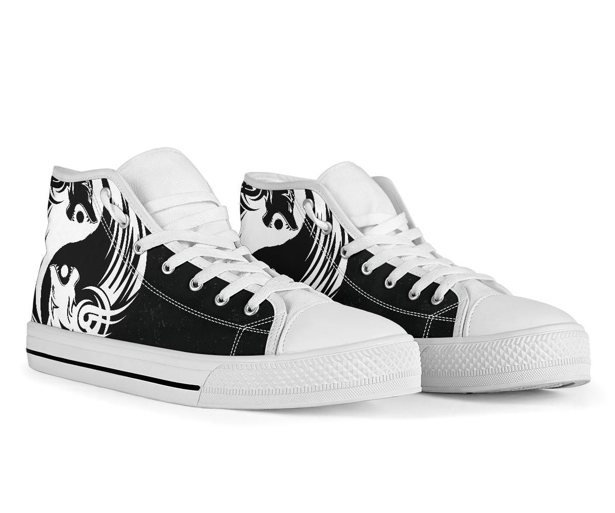 Viking Bomber High Top Shoes Ying Yang Wolf RLT12