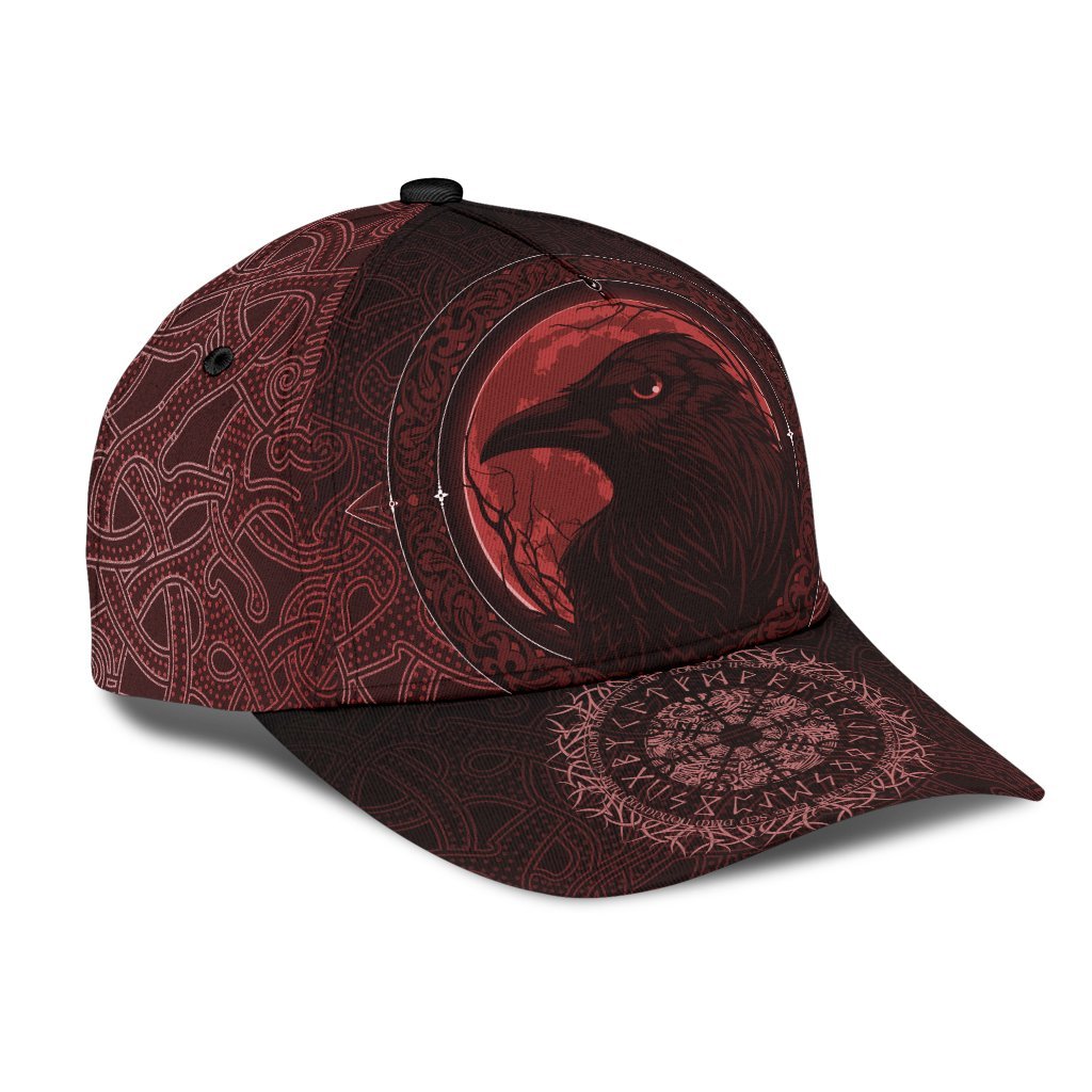 Viking Classic Cap, Ethnic Odin Raven Red RLT12