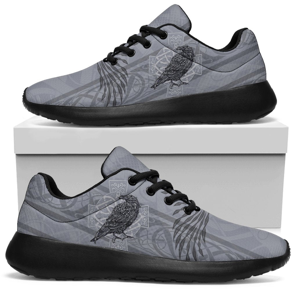 Viking Sport Sneakers - Odin's Celtic Raven - Scandinavian Tattoo RLT12