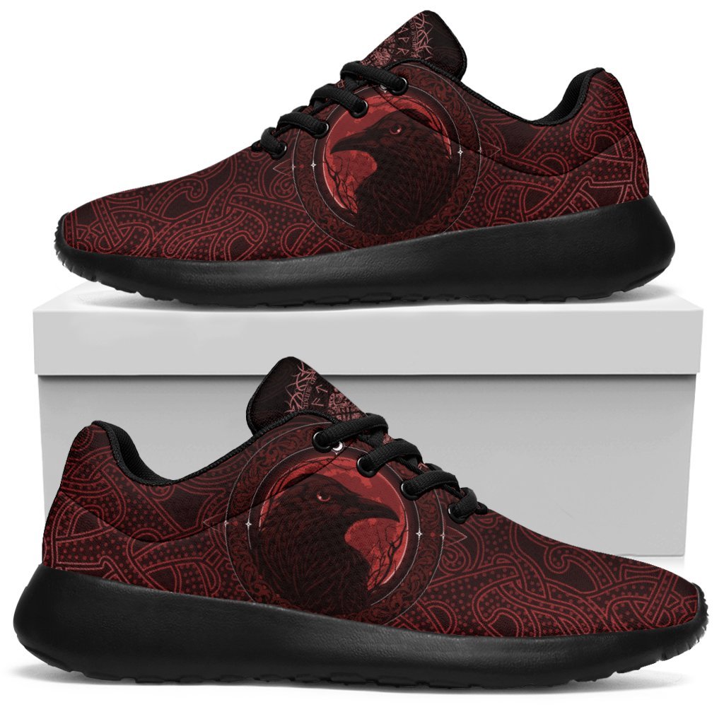 Viking Sporty Sneakers, Ethnic Odin Raven Red RLT12